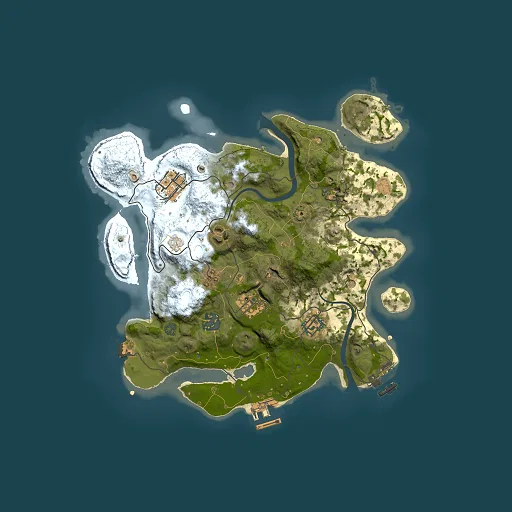 Rust map seed 1400433254, 3000x3000m top-down preview