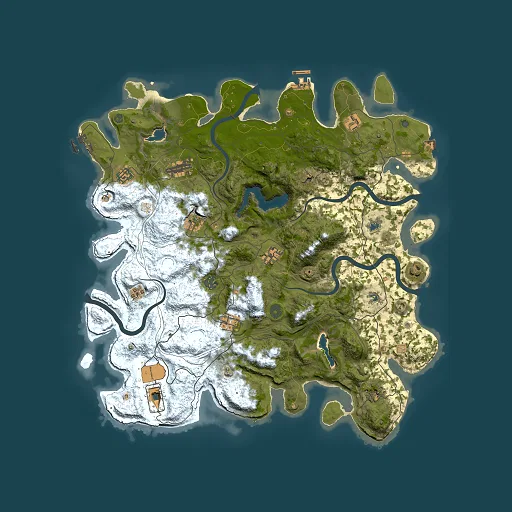 Rust map seed 2039613963, 4500x4500m top-down preview