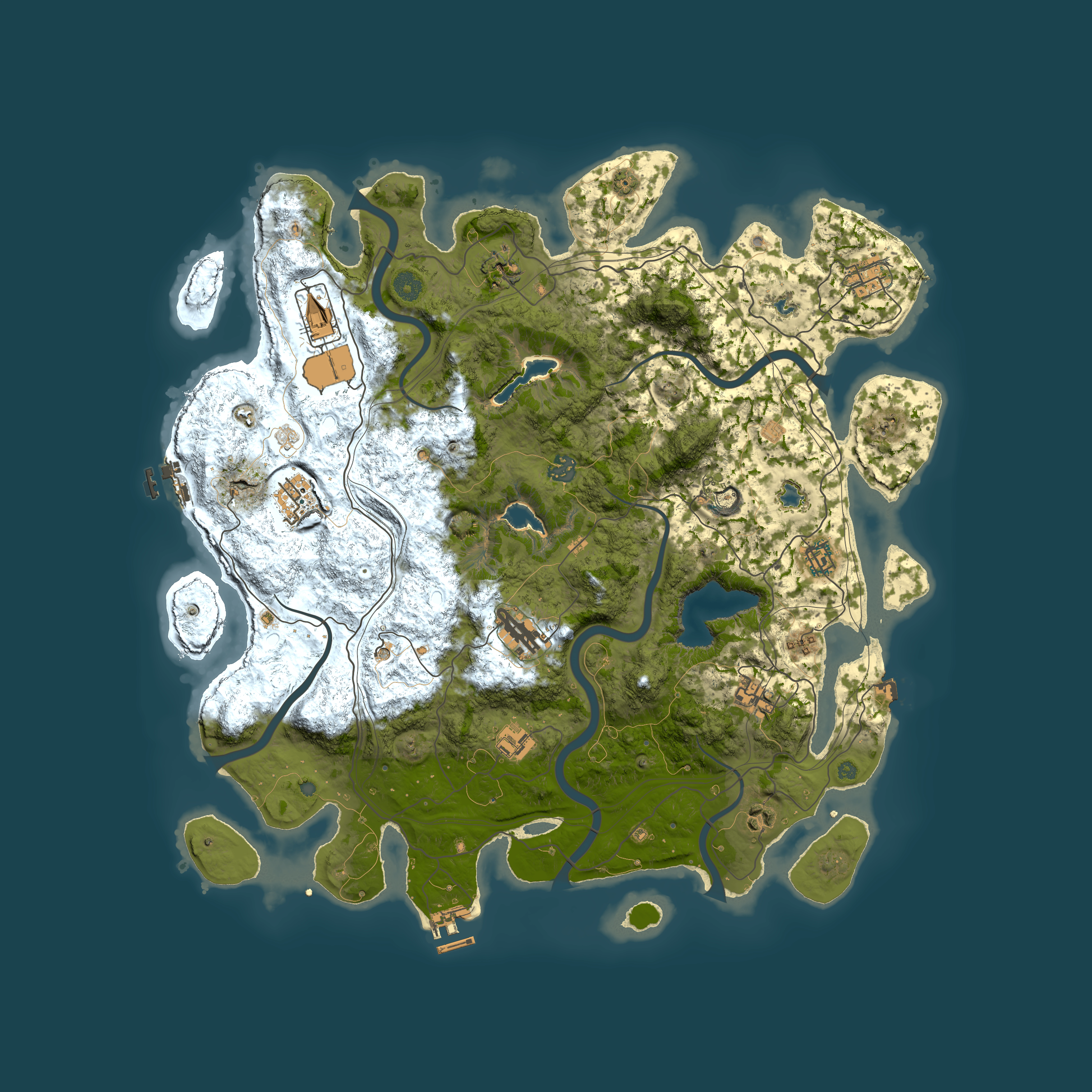 Full top-down render of Rust map seed 1822980360, 4500x4500m