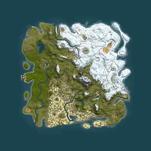 Rust map seed 175700308, 5000x5000m top-down preview