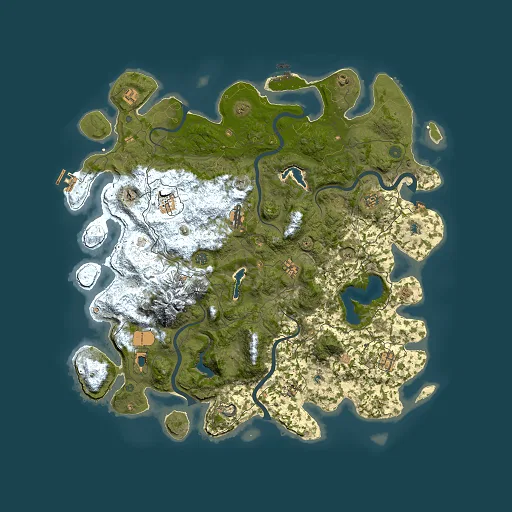 Rust map seed 1916872351, 5000x5000m top-down preview