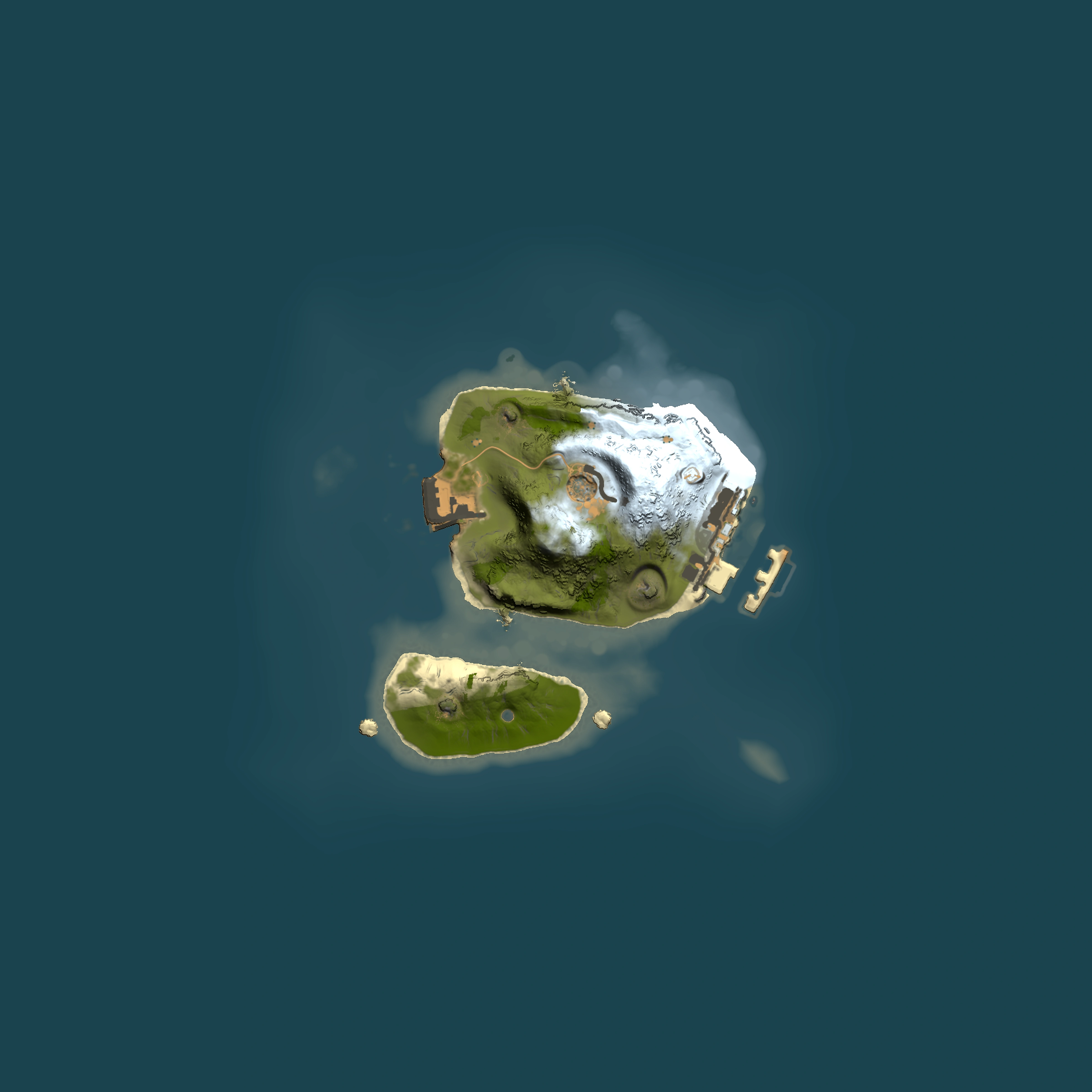 Full top-down render of Rust map seed 1834954733, 1500x1500m
