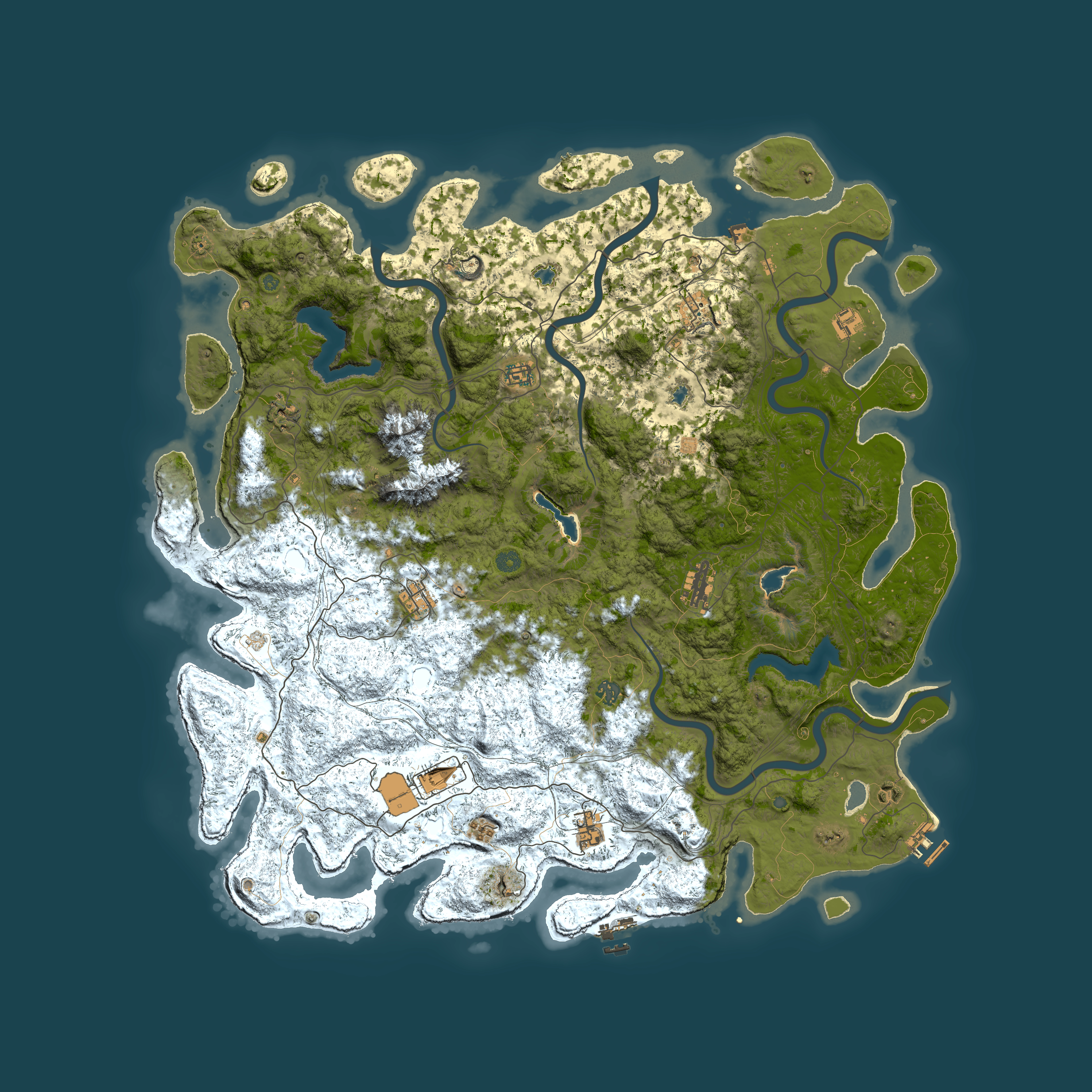 Full top-down render of Rust map seed 386456975, 5500x5500m