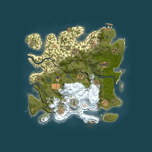 Rust map seed 1583754444, 3500x3500m top-down preview