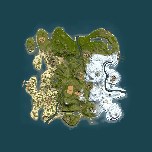 Rust map seed 960160869, 3500x3500m top-down preview