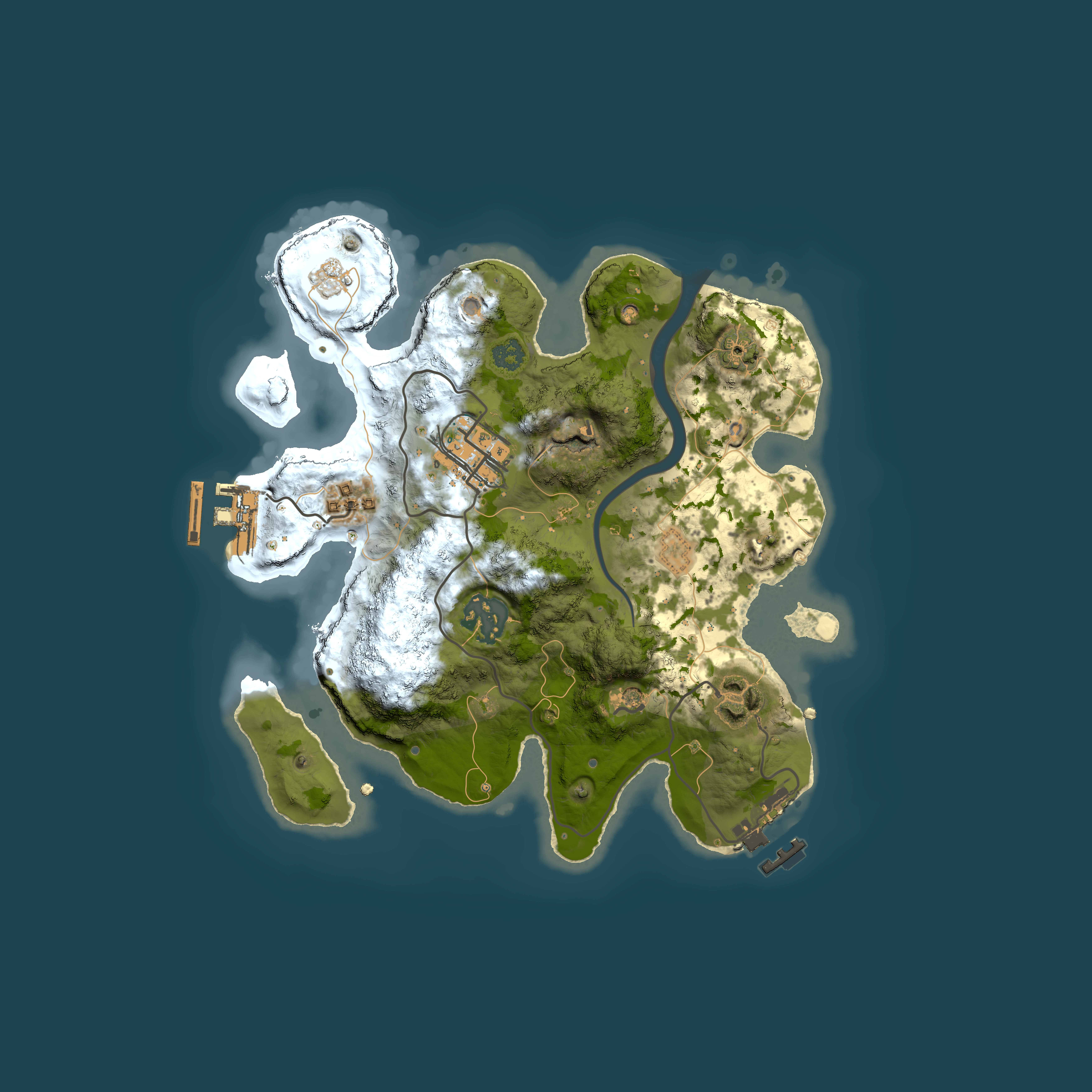 Full top-down render of Rust map seed 1075382792, 2500x2500m