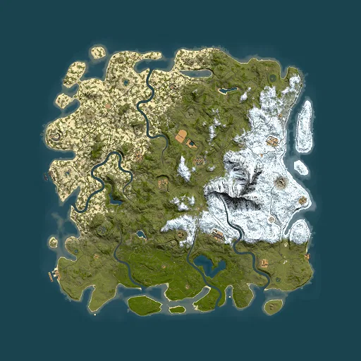 Rust map seed 1001566085, 6000x6000m top-down preview