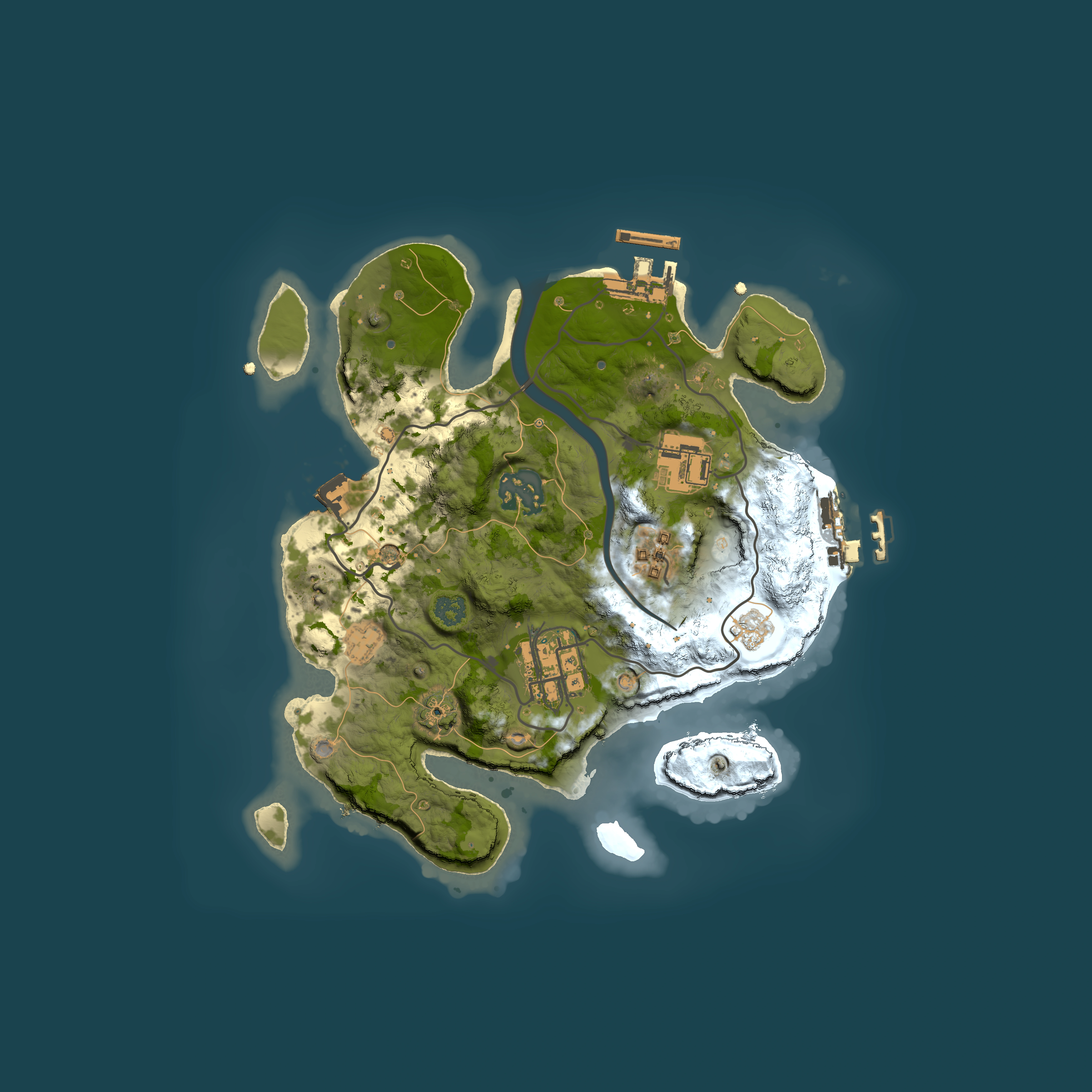 Full top-down render of Rust map seed 602324613, 2500x2500m