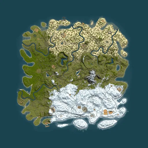 Rust map seed 161470030, 6000x6000m top-down preview