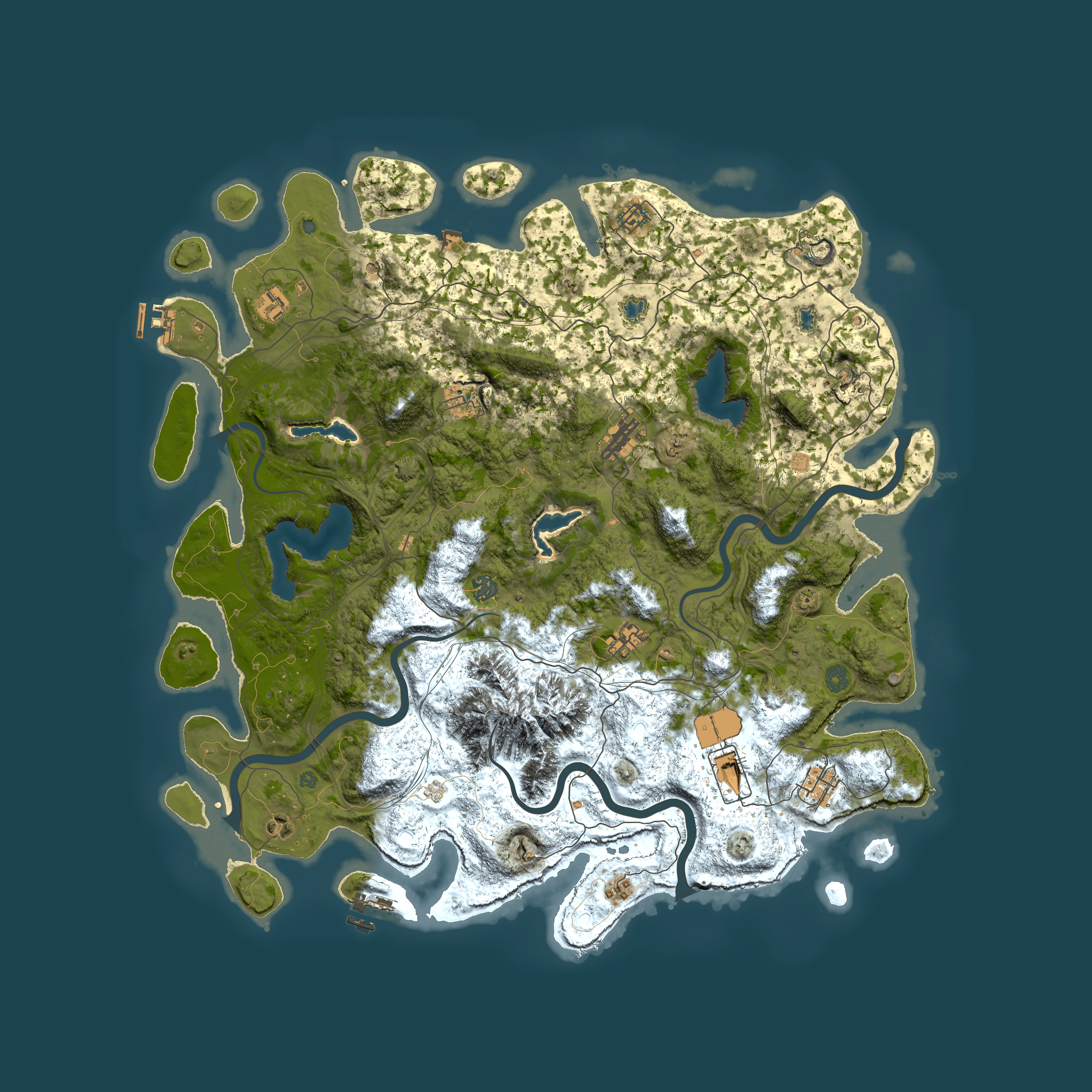 Full top-down render of Rust map seed 1869114061, 5000x5000m