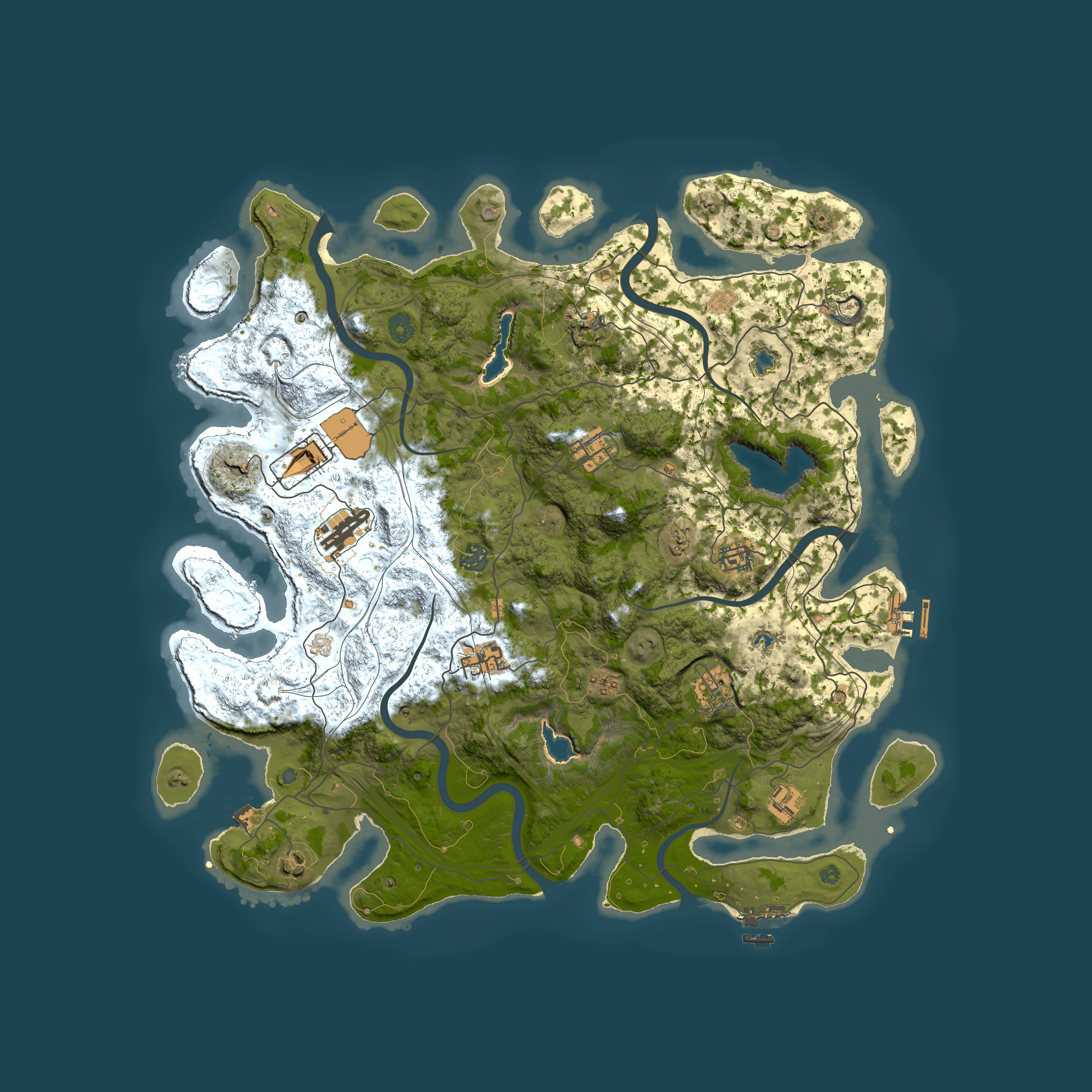 Full top-down render of Rust map seed 1690333299, 4500x4500m