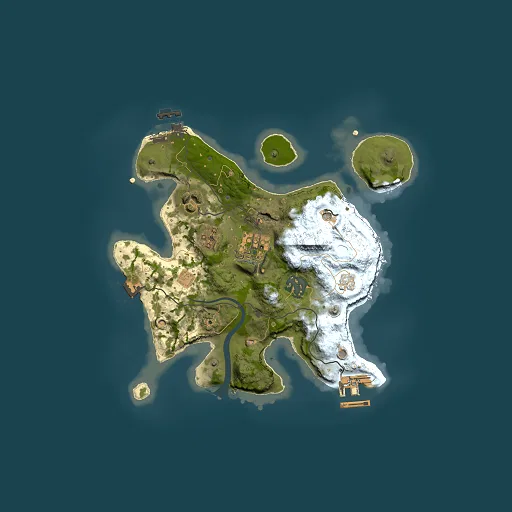 Rust map seed 1591912240, 2500x2500m top-down preview
