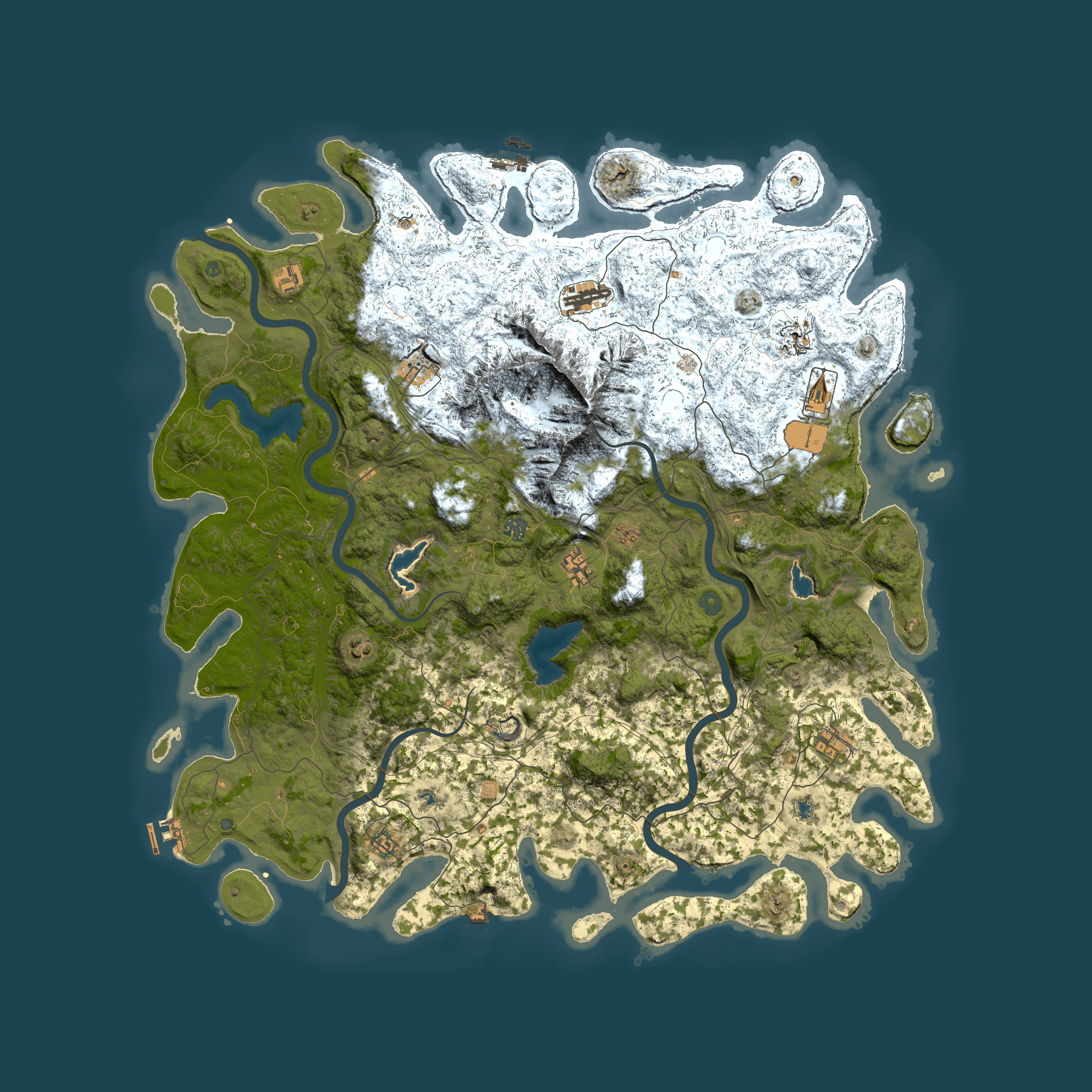 Full top-down render of Rust map seed 1571305104, 5500x5500m