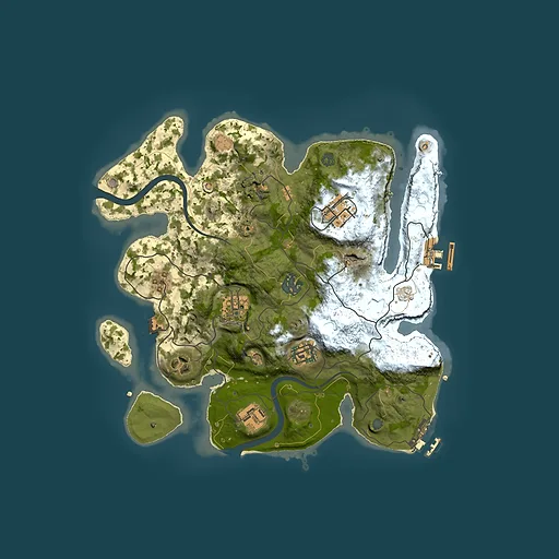Rust map seed 1051326493, 3000x3000m top-down preview