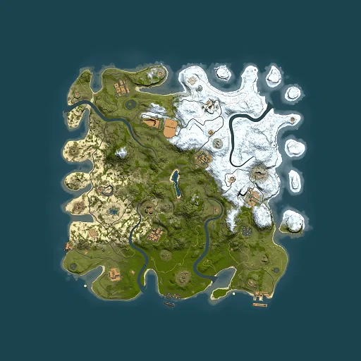 Rust map seed 1283622605, 4000x4000m top-down preview