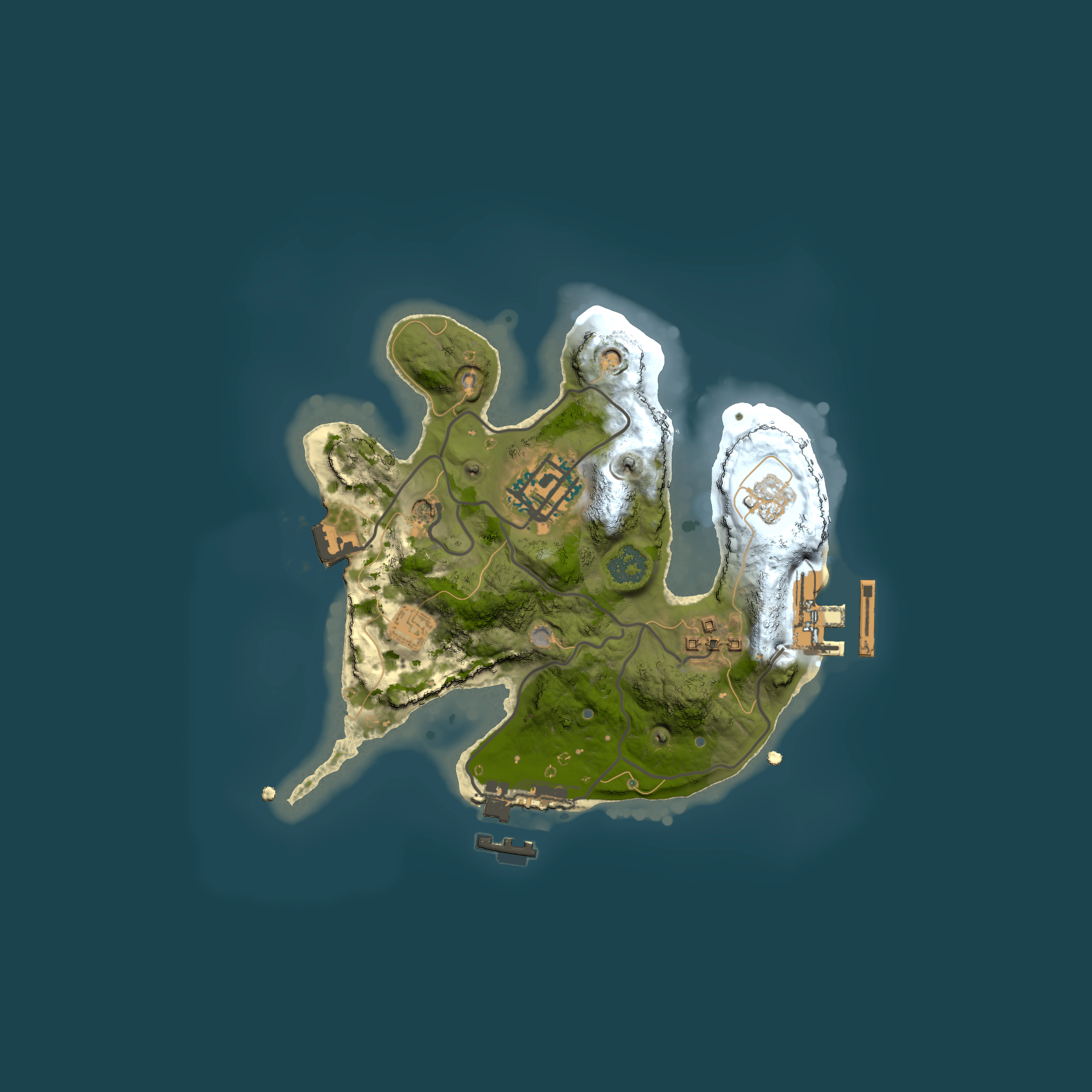 Full top-down render of Rust map seed 155373253, 2000x2000m