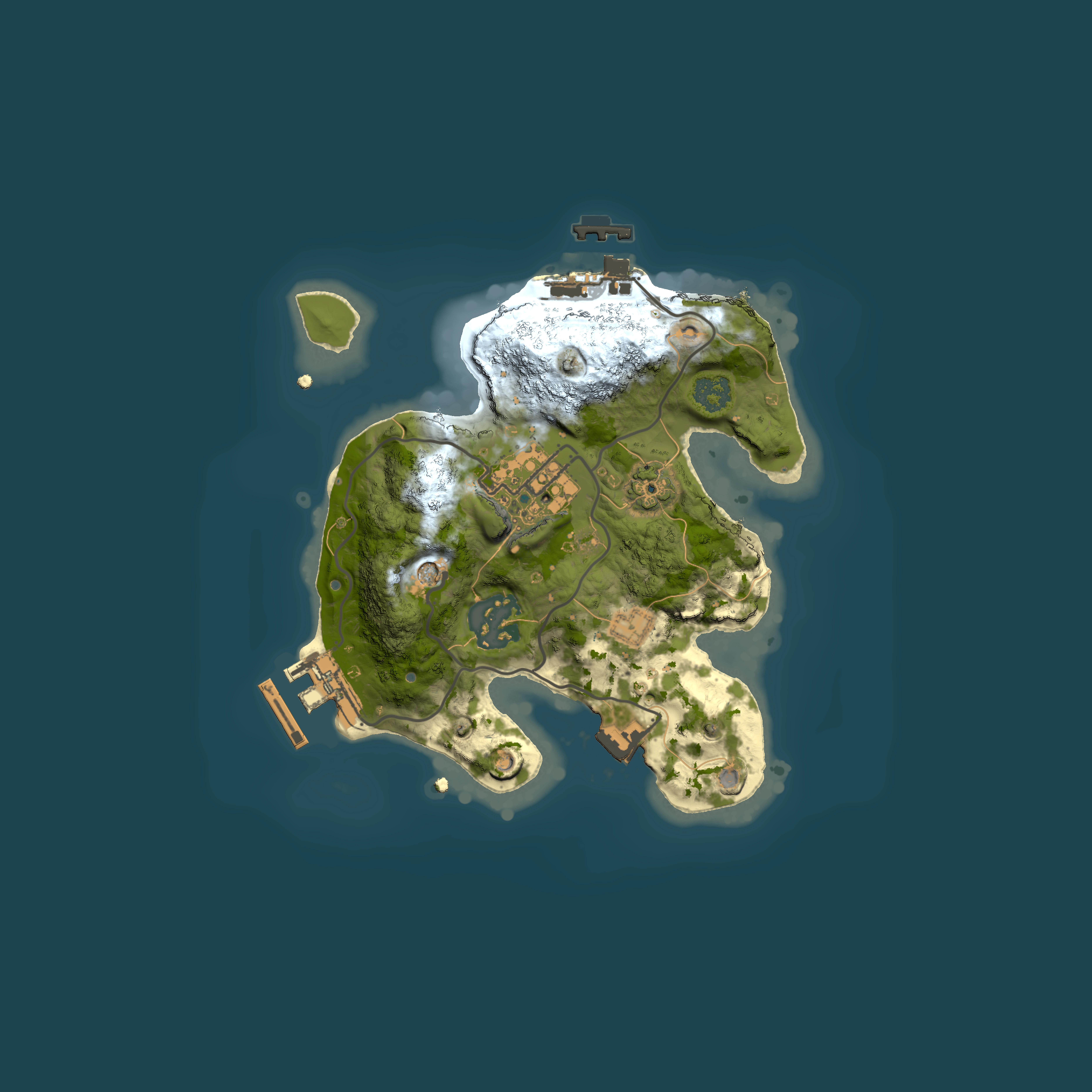 Full top-down render of Rust map seed 1107028181, 2000x2000m