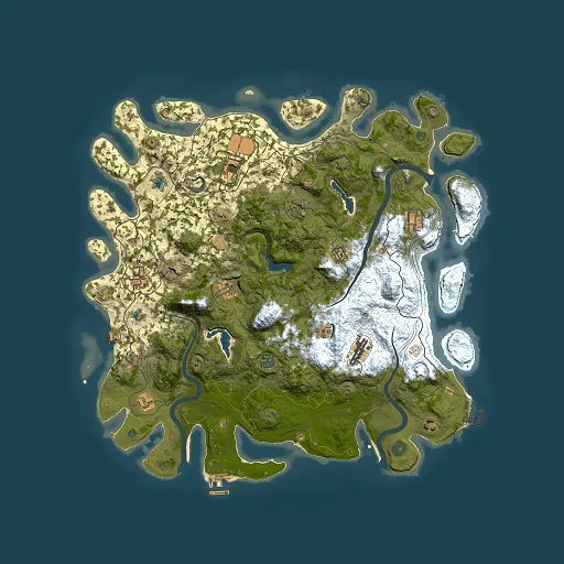 Rust map seed 435330354, 4500x4500m top-down preview