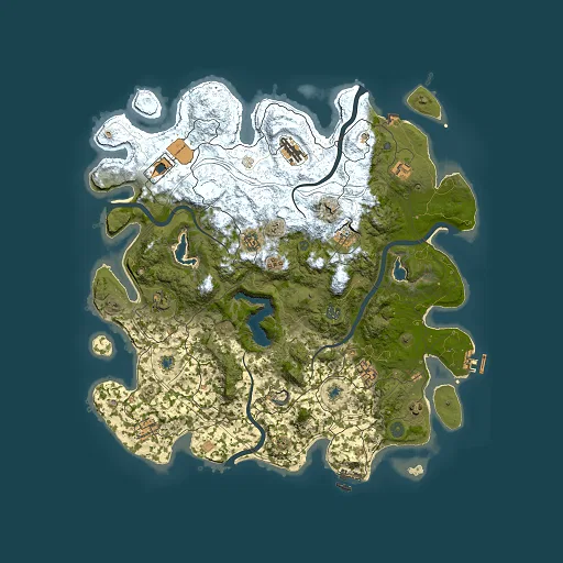 Rust map seed 1957734185, 4500x4500m top-down preview
