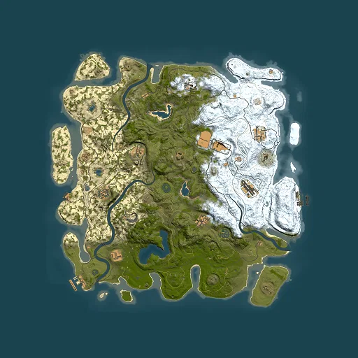 Rust map seed 716967332, 4500x4500m top-down preview