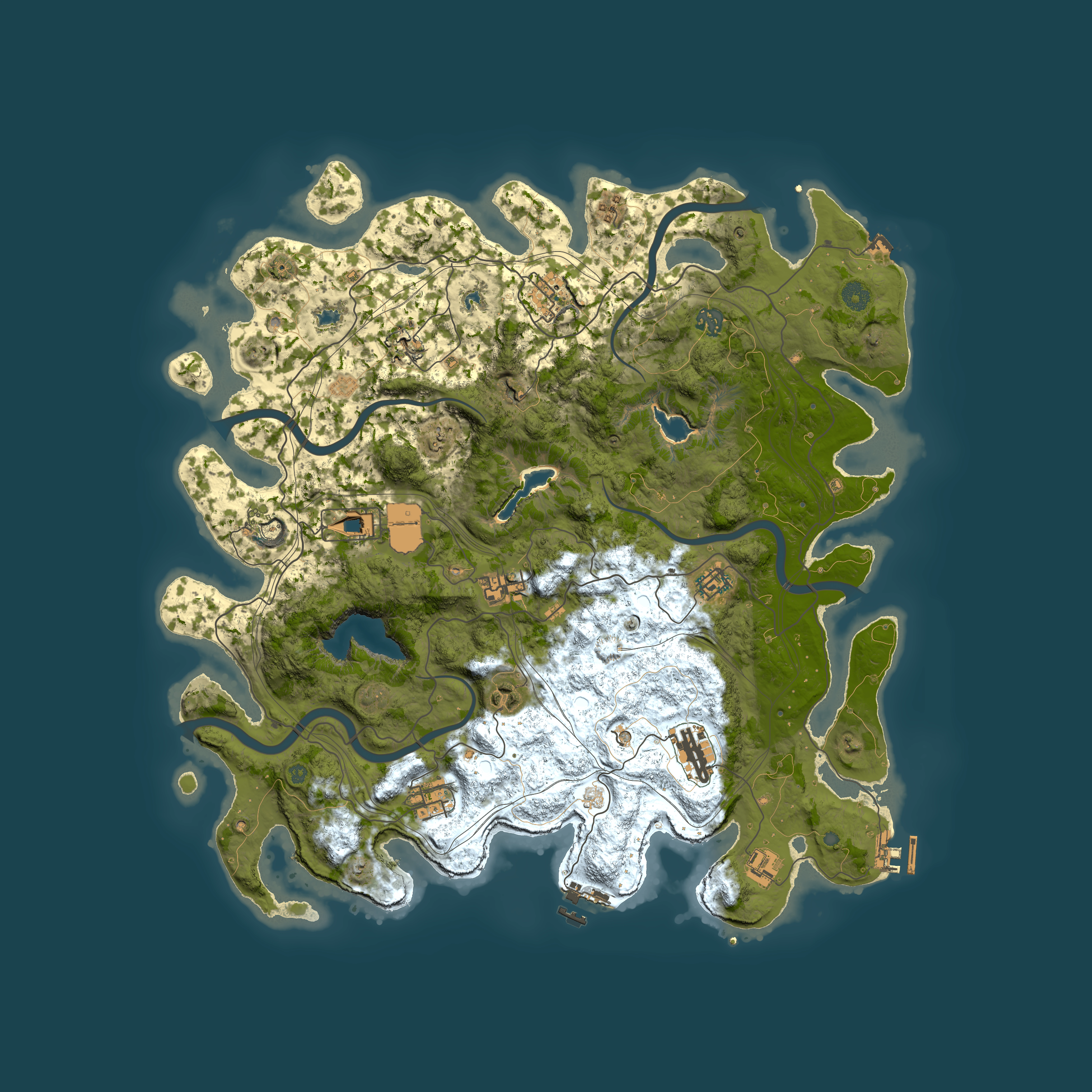 Full top-down render of Rust map seed 562987968, 4500x4500m