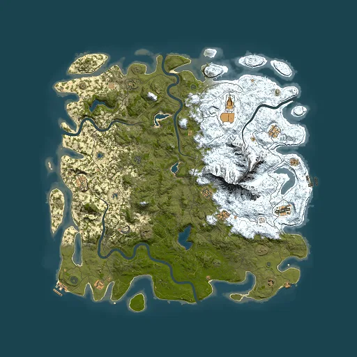 Rust map seed 239427607, 5500x5500m top-down preview
