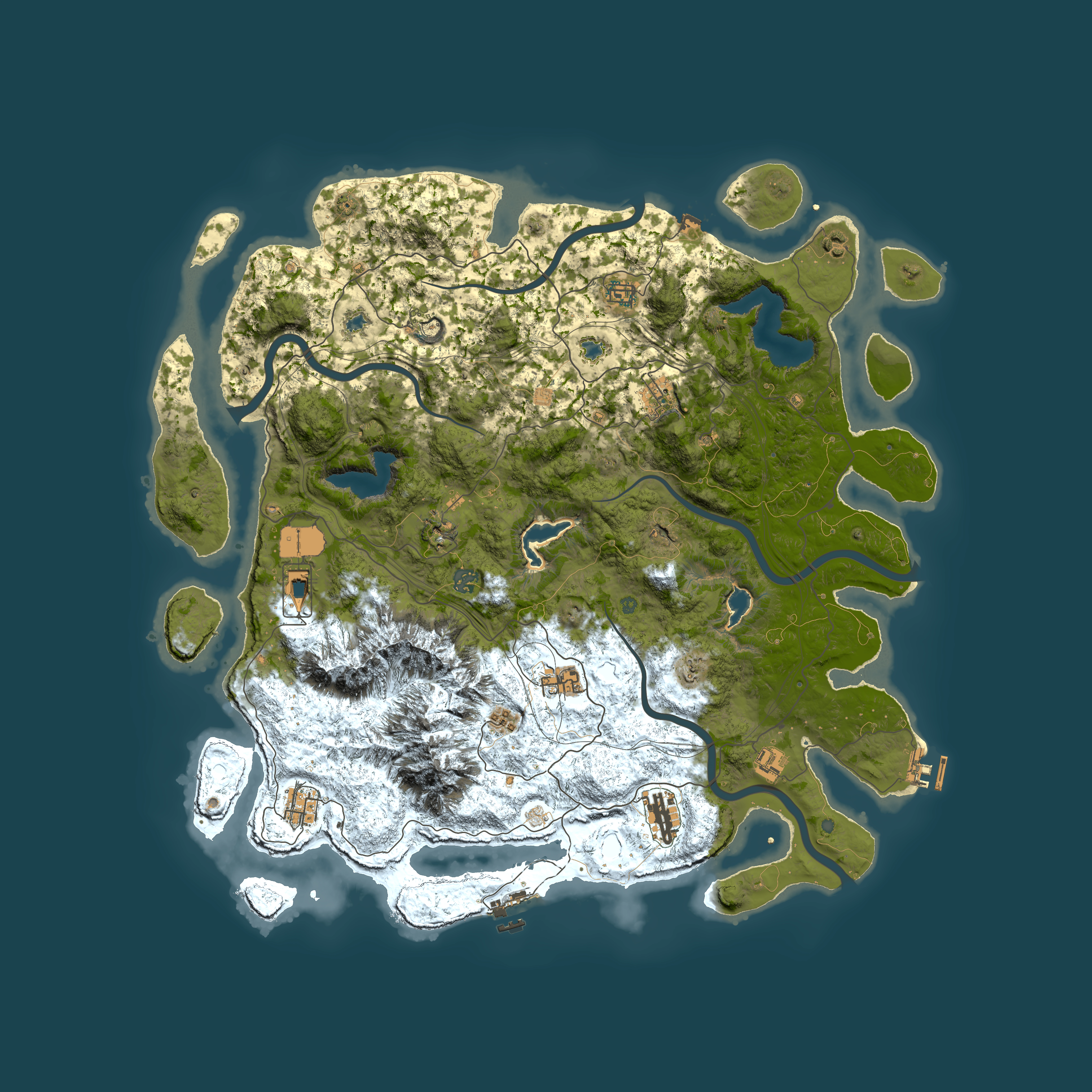 Full top-down render of Rust map seed 1748934933, 5000x5000m