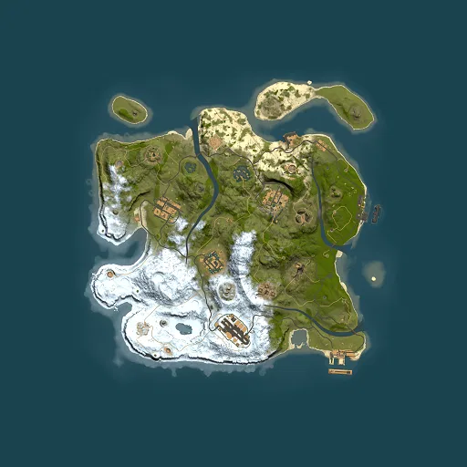 Rust map seed 1857284861, 3000x3000m top-down preview