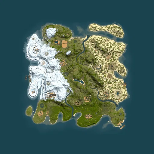 Rust map seed 1487855198, 4000x4000m top-down preview