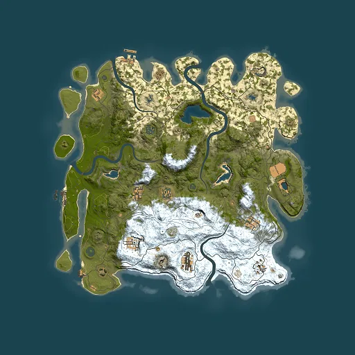 Rust map seed 376041466, 4500x4500m top-down preview