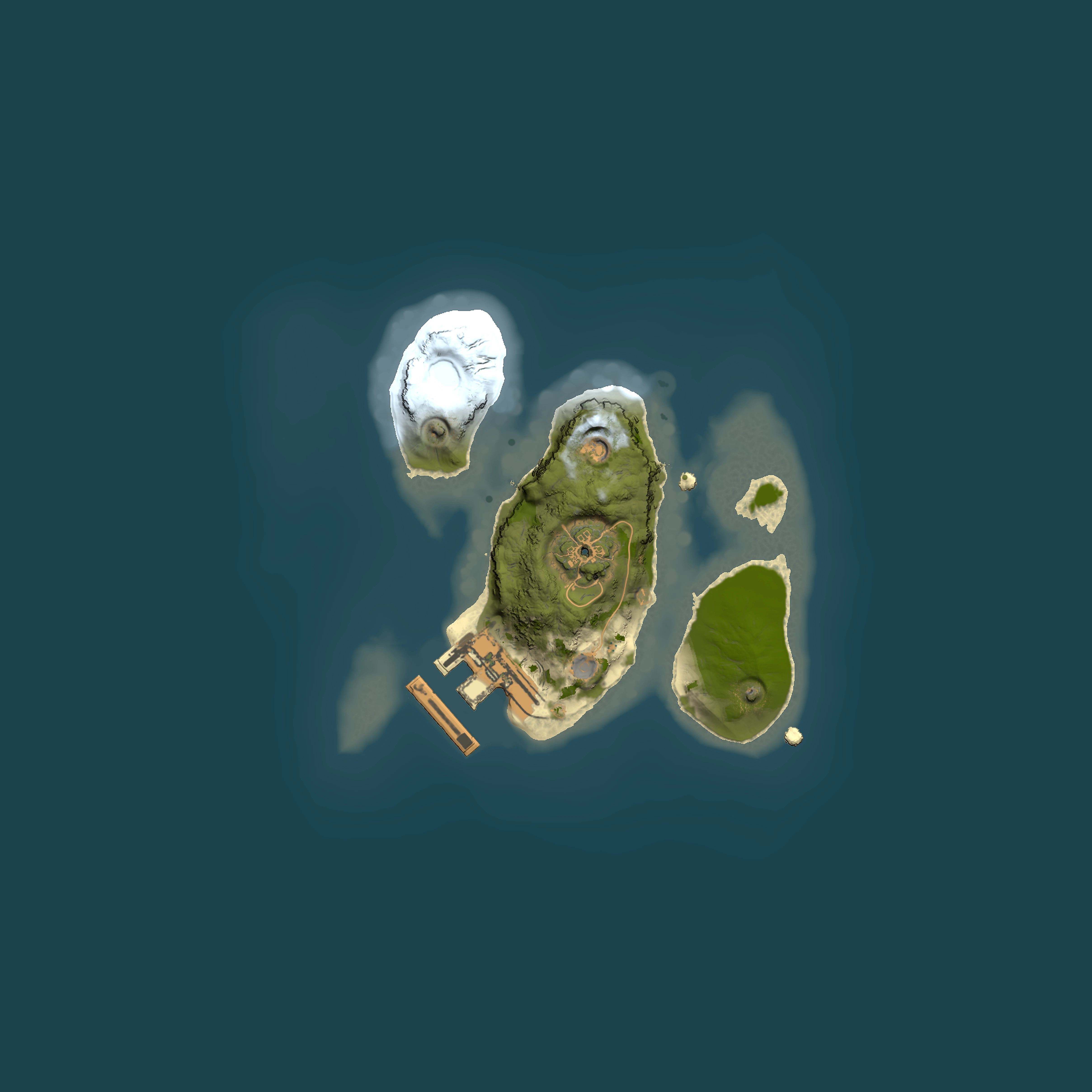 Full top-down render of Rust map seed 1054571872, 1500x1500m