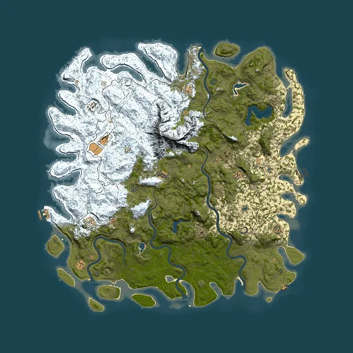 Rust map seed 16657404, 6000x6000m top-down preview