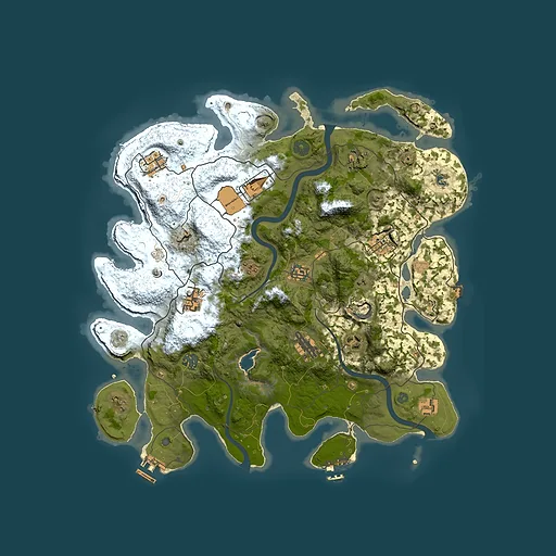 Rust map seed 523959331, 4000x4000m top-down preview