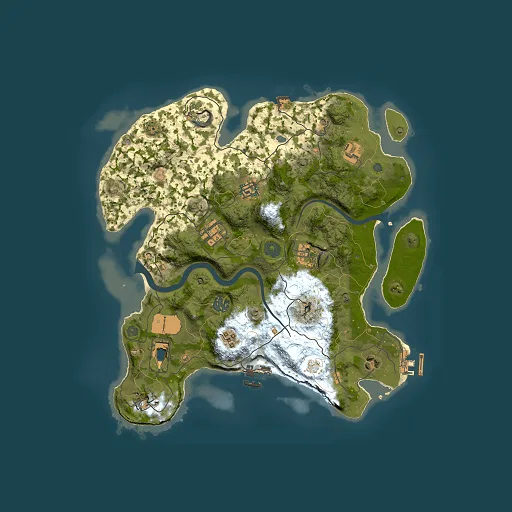Rust map seed 1492312142, 3500x3500m top-down preview
