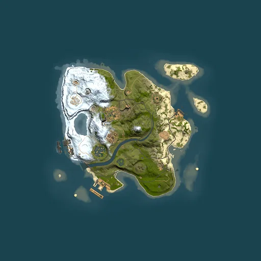 Rust map seed 665687396, 2500x2500m top-down preview