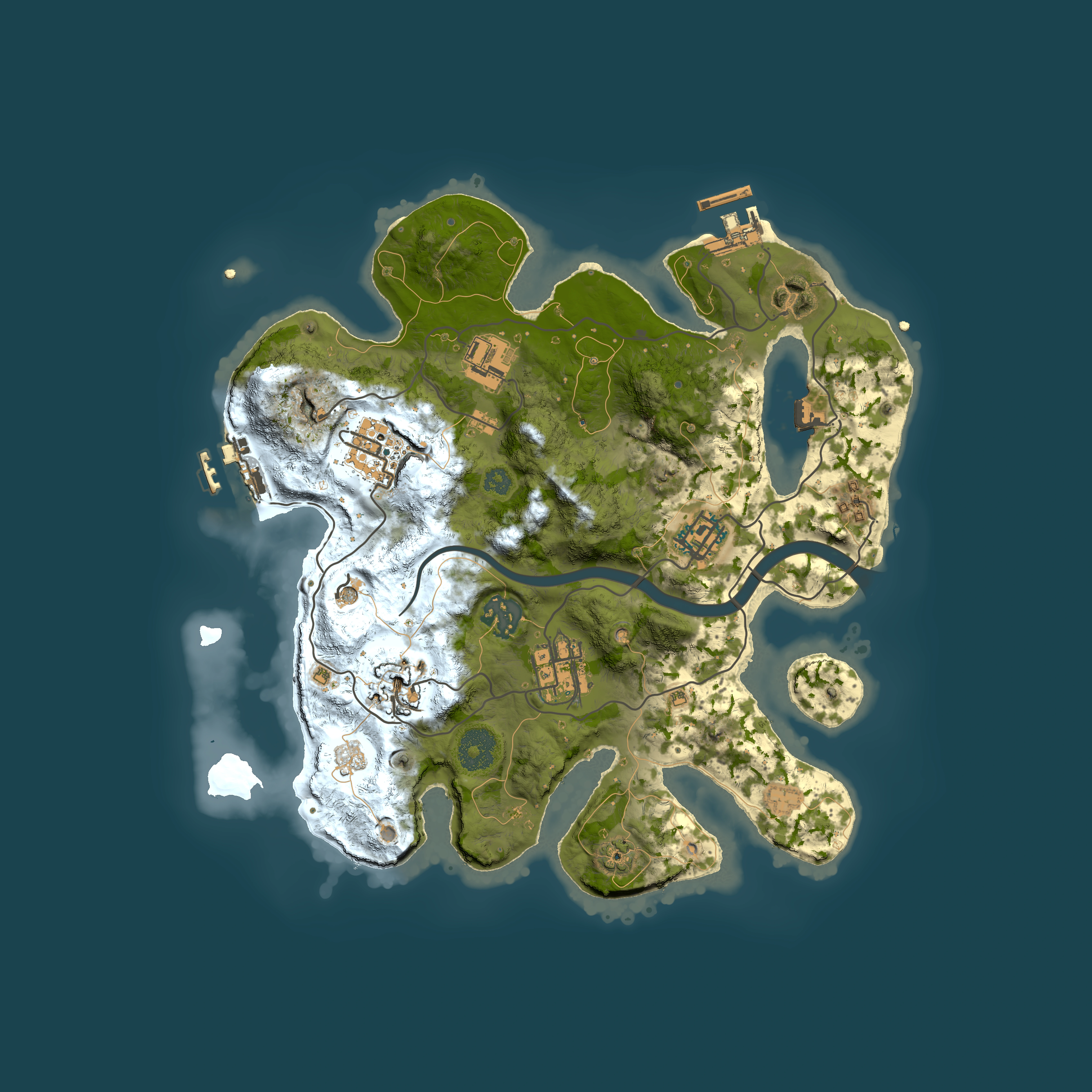 Full top-down render of Rust map seed 2100896556, 3000x3000m