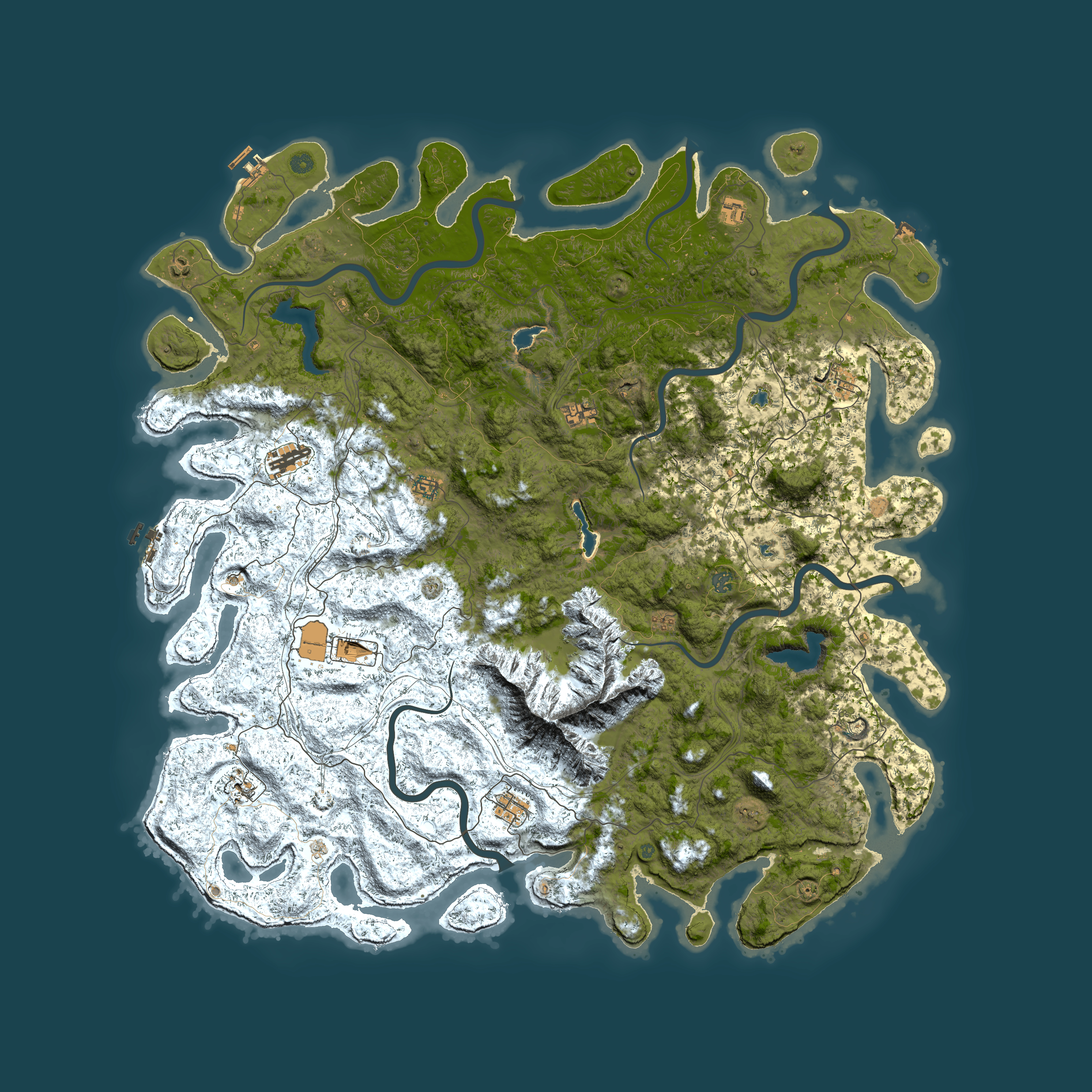 Full top-down render of Rust map seed 1834174264, 6000x6000m