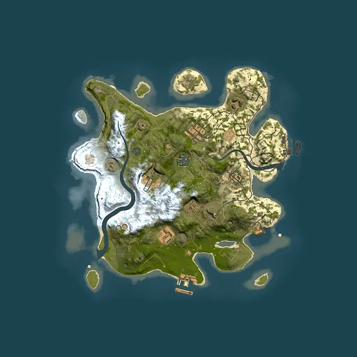 Rust map seed 1532259680, 3000x3000m top-down preview