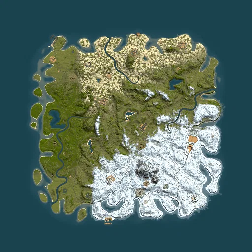 Rust map seed 2008440497, 6000x6000m top-down preview