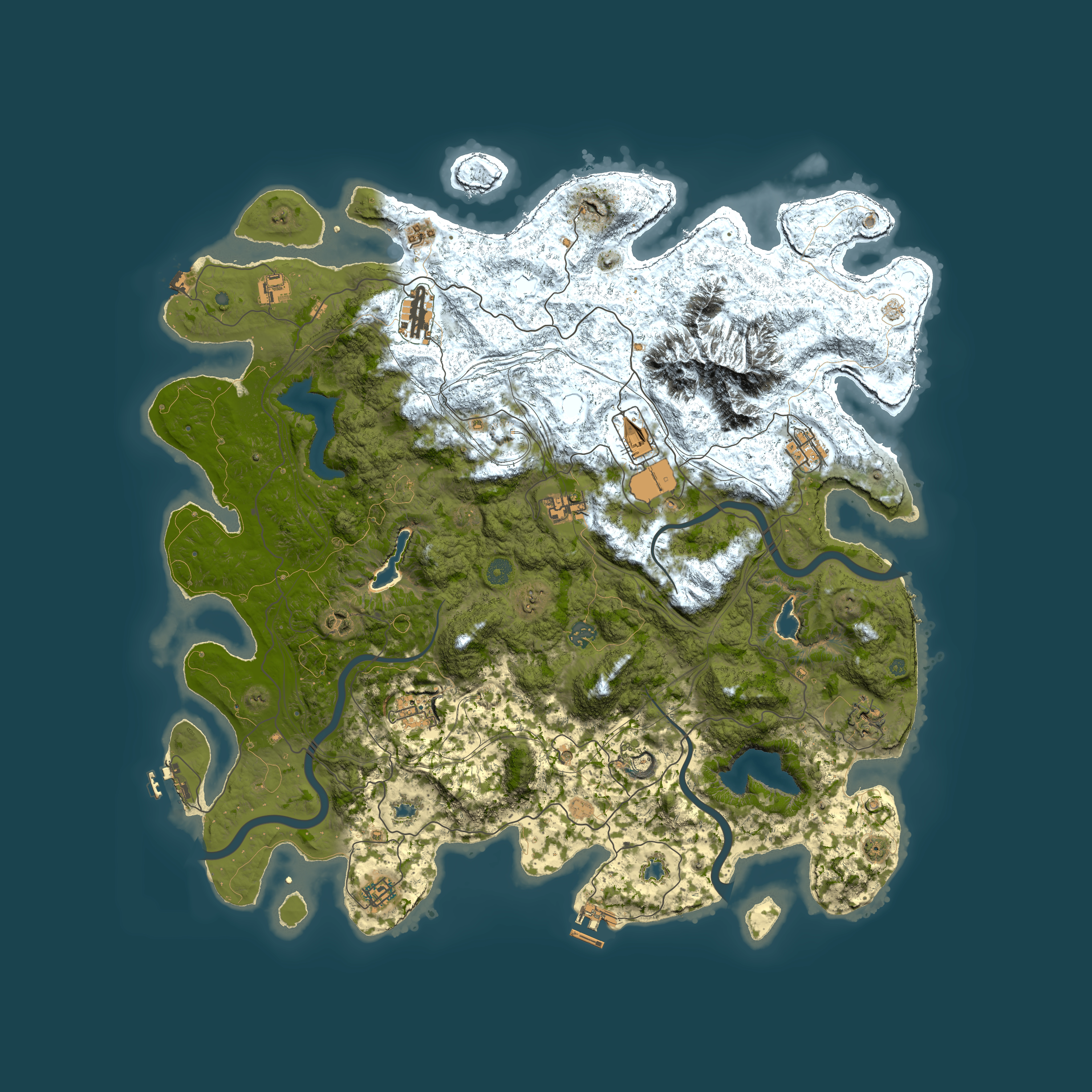 Full top-down render of Rust map seed 446862783, 5000x5000m