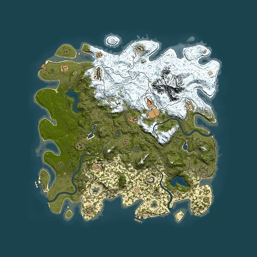 Rust map seed 446862783, 5000x5000m top-down preview