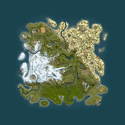 Rust map seed 1724934609, 4500x4500m top-down preview