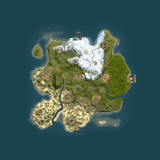 Rust map seed 434483947, 3000x3000m top-down preview