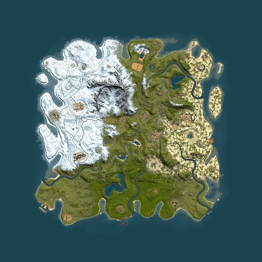 Rust map seed 1495375624, 5000x5000m top-down preview