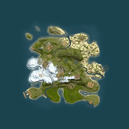Rust map seed 2093435256, 3000x3000m top-down preview