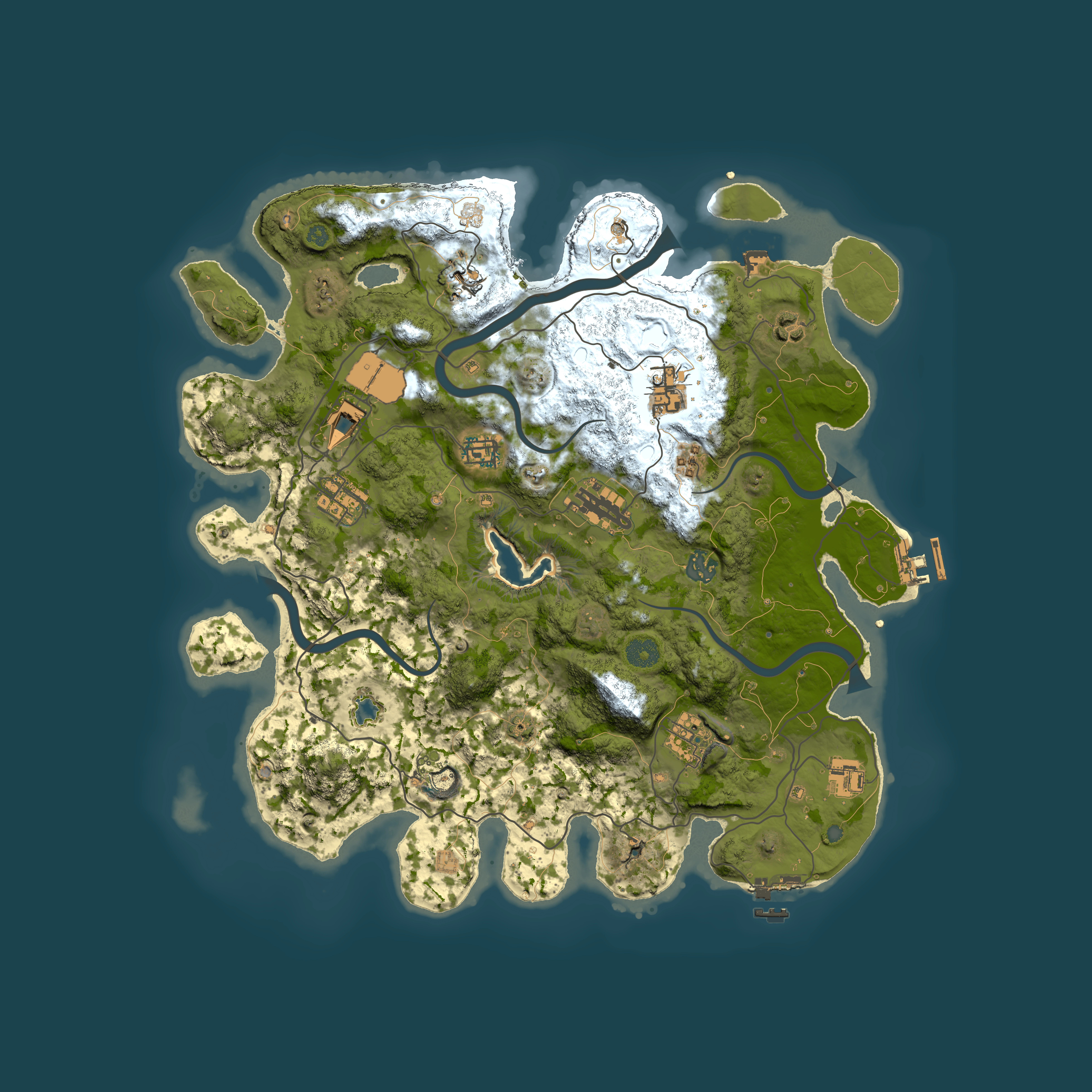 Full top-down render of Rust map seed 1794579946, 4000x4000m