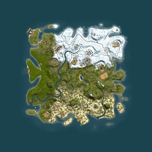 Rust map seed 1132301541, 4000x4000m top-down preview