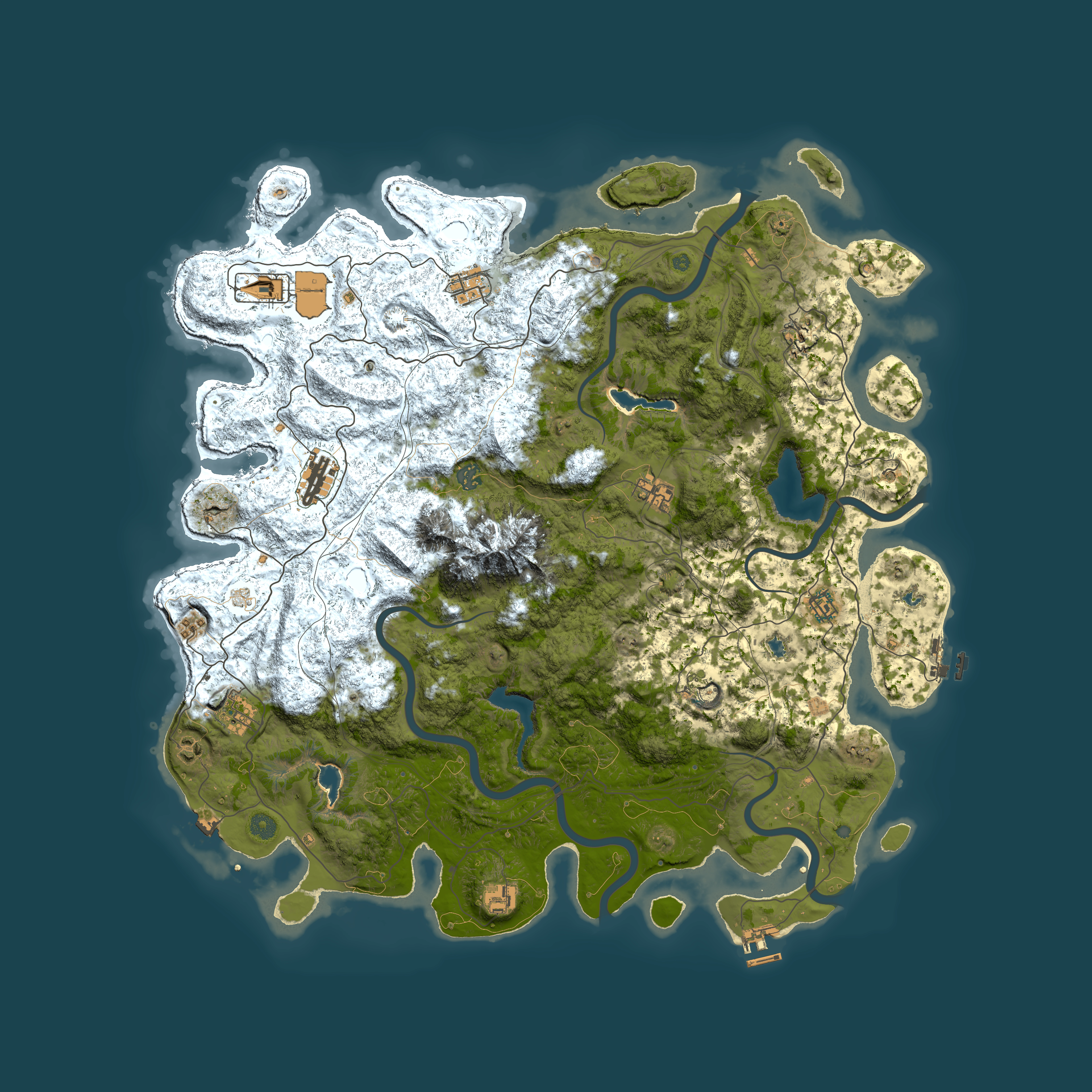 Full top-down render of Rust map seed 906526276, 5000x5000m