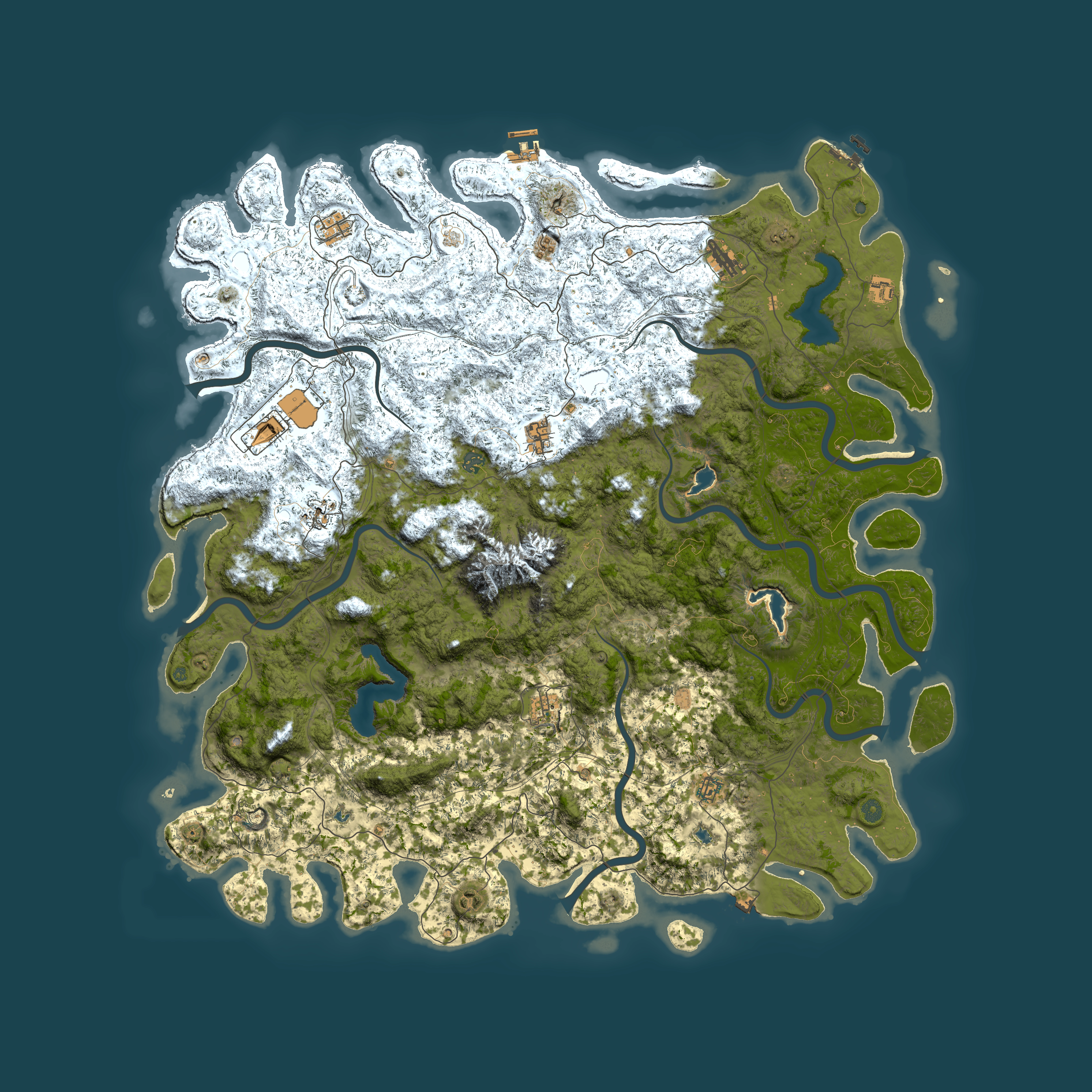 Full top-down render of Rust map seed 1000708726, 6000x6000m