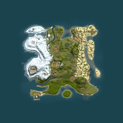 Rust map seed 820948400, 3000x3000m top-down preview